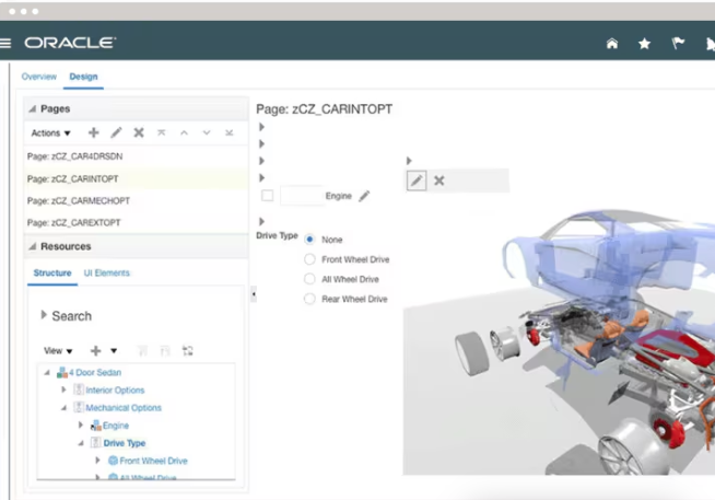 screenshot of Oracle Fusion Cloud PLM